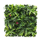 ECOOPTS 20"x20" Faux Ivy Privacy Fence Screen Artificial Boxwood Panels Topiary Hedge Plants for Indoor Outdoor Decoration, #16 Mixed Leaves, 15 Packs