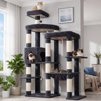 Hey-brother Cat Tree, Multi-Level Sisal Covered Scratching Posts, MPJ050W