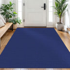 EARTHALL Woven Area Rugs 6x9 Ft Washable Living Room Rugs Non Slip Rubber Backed Dining Room Rug Braided Bedroom Rugs Indoor Floor Carpet for Living Room, Bedroom, Dining Room, Beige/Ivory