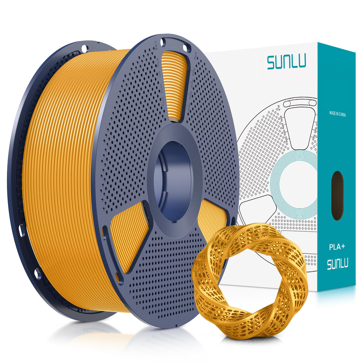 SUNLU PLA Plus Filament 1.75mm, 10KG Bundle, Black & White