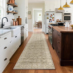 Washable Area Rugs for Living Room: 9x12 Bedroom Rug Boho Vintage Area Rug Stain Resistant Non Slip Low Pile Lightweight Soft Carpets for Dining Room Kitchen Nursery Kids Room Playroom Home Office