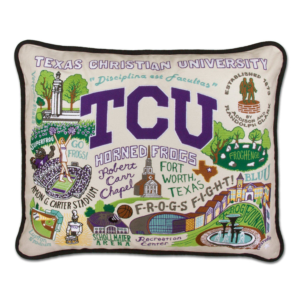 Catstudio Texas A&M Aggies Hand Embroidered Throw Pillow