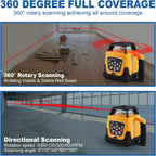 360° Self-Leveling Red Beam Rotary Laser Level Kit with Tripod+Grade Rod