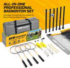 Haokelball Badminton Set with Net Rackets Shuttlecocks for Backyards Games