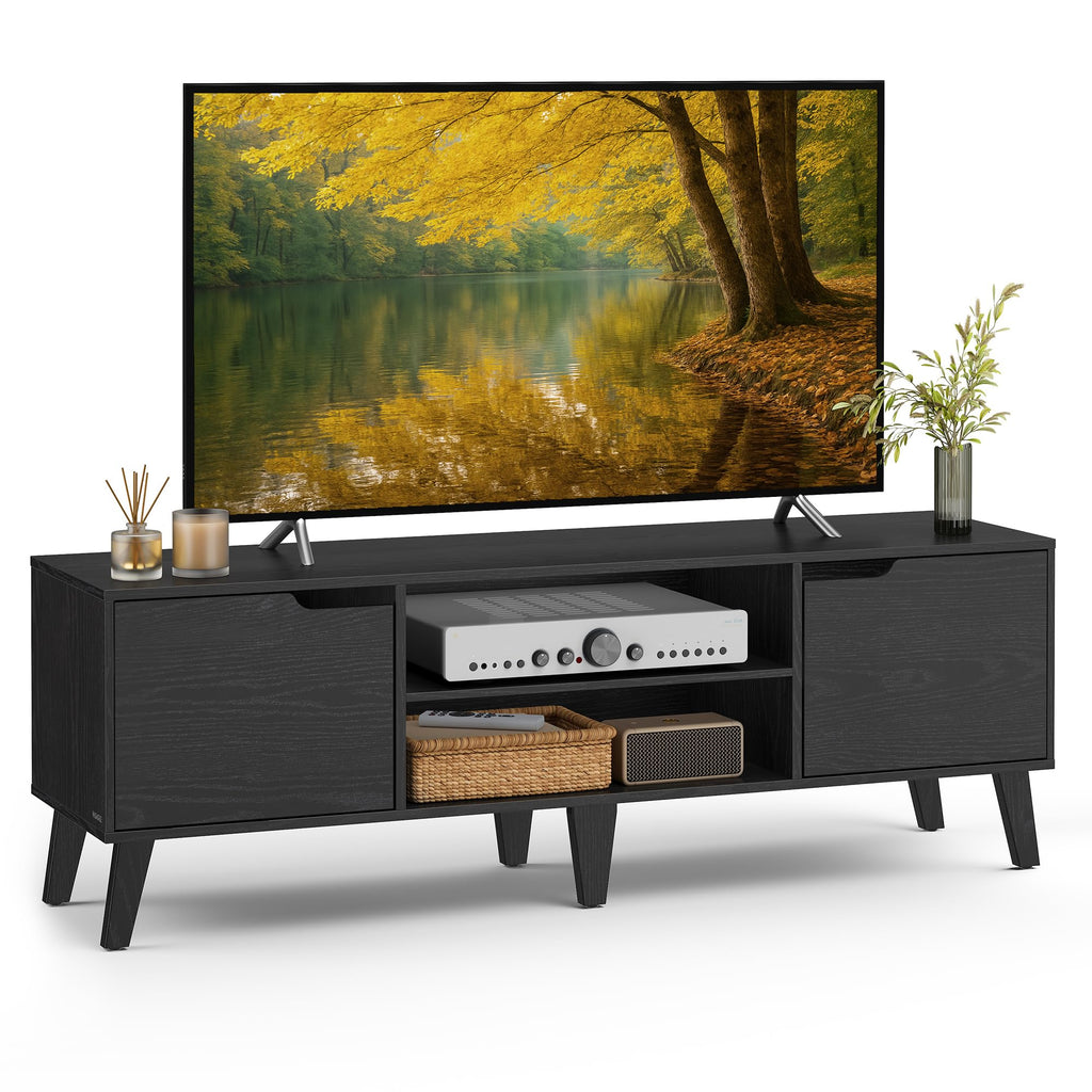 VASAGLE TV Stand for 65'' TV, Entertainment Center with Adjustable Shelf