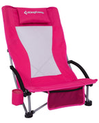 KingCamp Low Beach Chairs 2 Pack, Folding Portable High Back Chair