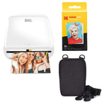 KODAK Step Wireless Mobile Photo Mini Printer (White) Go Bundle