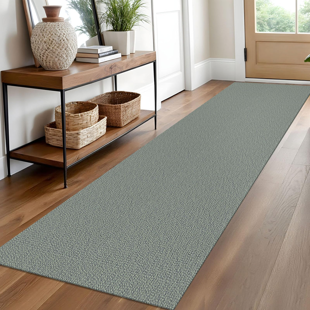EARTHALL Washable Area Rug, Non Slip Living Room Rug, 5x7 Ft, Sand/Beige