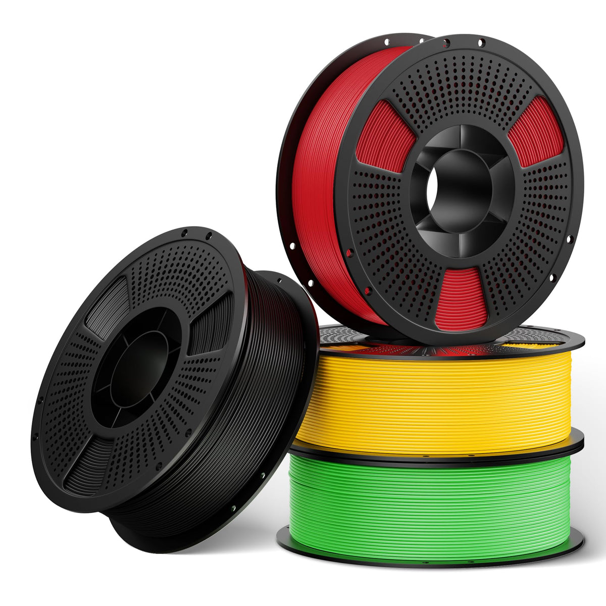 UJOY3D 10kg Hyper PLA+ 3D Printer Filament Bundle, Upgraded PLA+ Filament 1.75mm, 1kg Spool 10 Pack, Black+Cream White+Grey+Red+Cobalt Blue+Green+Christmas Green+Orange Yellow+Coffee Brown+Iris Purple