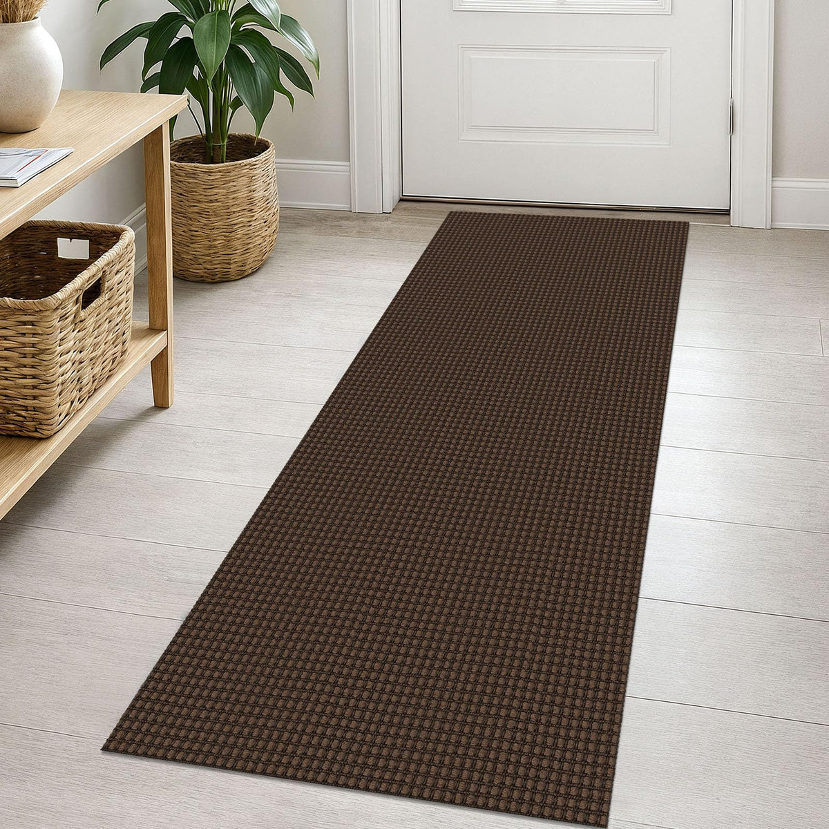 EARTHALL Woven Area Rugs 6x9 Ft Washable Living Room Rugs Non Slip Rubber Backed Dining Room Rug Braided Bedroom Rugs Indoor Floor Carpet for Living Room, Bedroom, Dining Room, Beige/Ivory