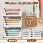8 Pack Closet Organizers and Storage, Stackable & Foldable Closet Bins