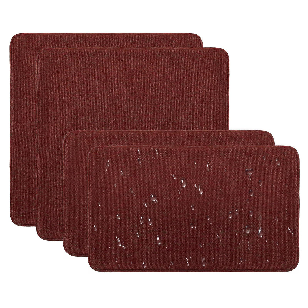 Sunbrella Decorative Outdoor Water Repellent Throw Pillows with Inserts, Set of 4, 18" x18" Pillows for Patio, Backyard, Bed, Couch, and Patio Furniture, Specrtum Pebble