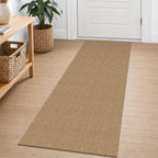 EARTHALL Woven Area Rugs 6x9 Ft Washable Living Room Rugs Non Slip Rubber Backed Dining Room Rug Braided Bedroom Rugs Indoor Floor Carpet for Living Room, Bedroom, Dining Room, Beige/Ivory
