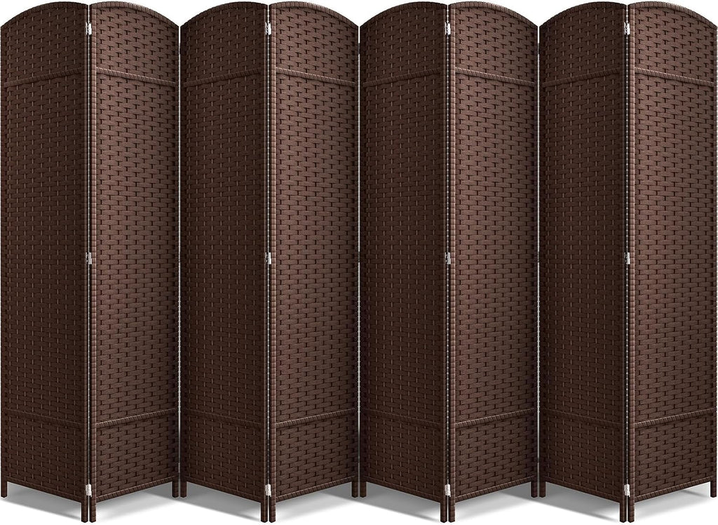 Sorbus Foldable Room Divider, Mesh Privacy Screen (8 Panel, Chocolate)