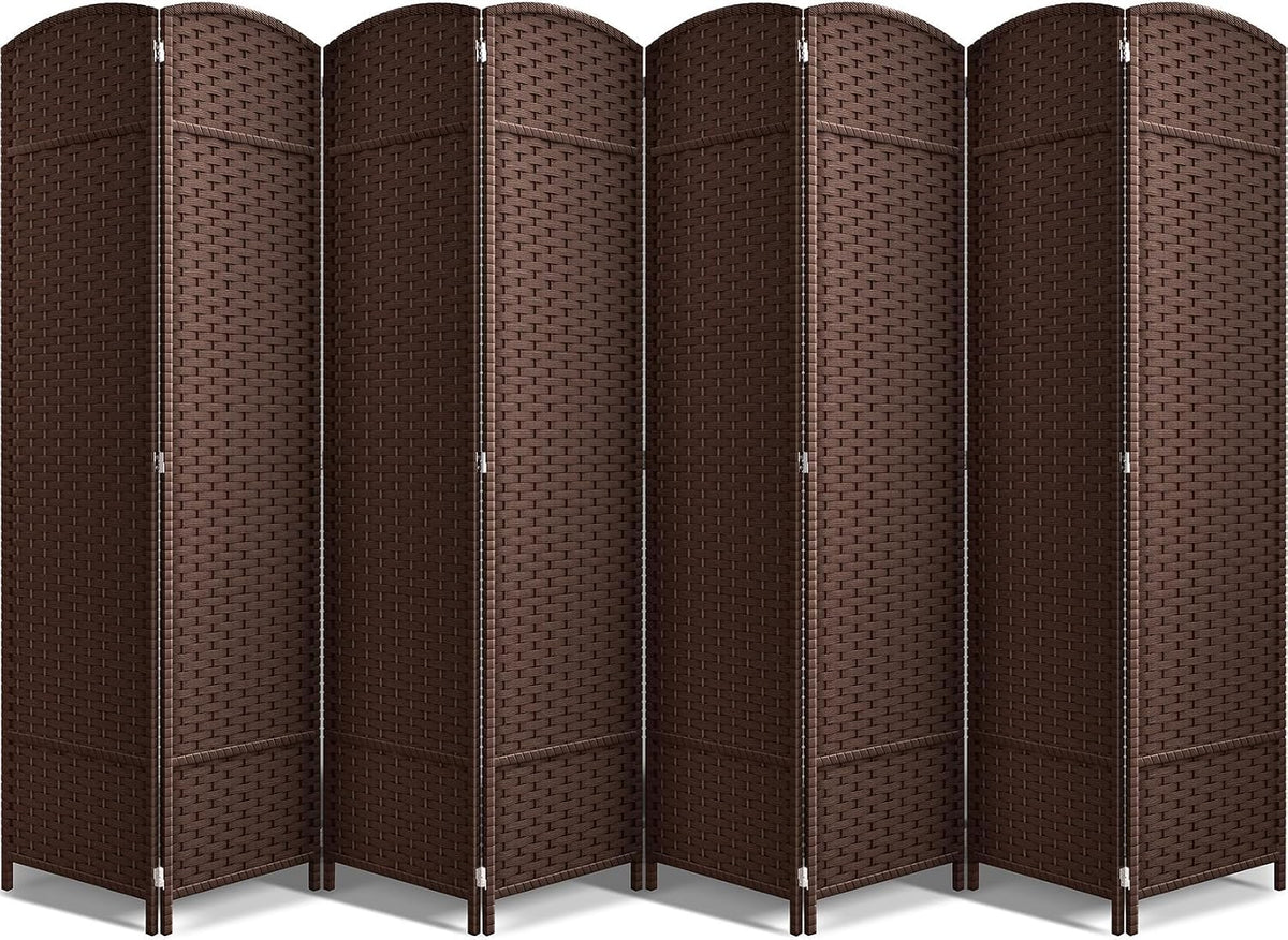 Sorbus Foldable Room Divider, Mesh Privacy Screen (8 Panel, Chocolate)