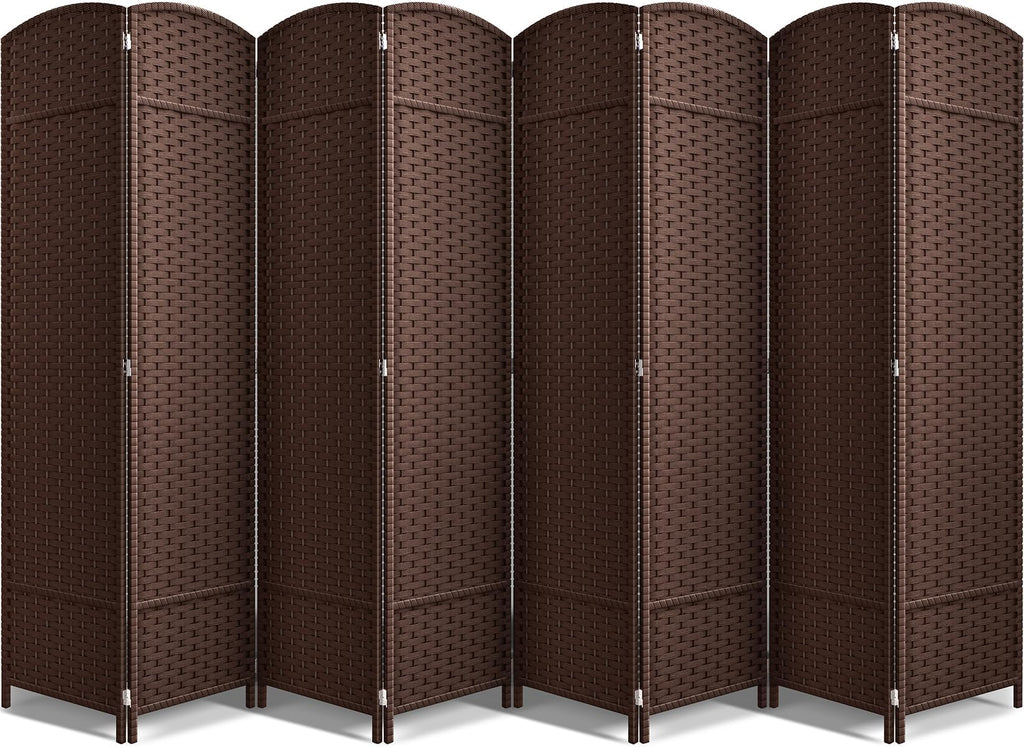 Sorbus Foldable Room Divider, Mesh Privacy Screen (8 Panel, Chocolate)