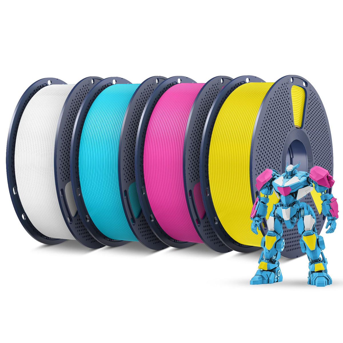 SUNLU PETG Filament 1.75mm,10kg,10 Packs Multi-Color