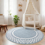 GarveeHome 5x7 Washable Area Rug Checkered Rug for Bedroom Living Room