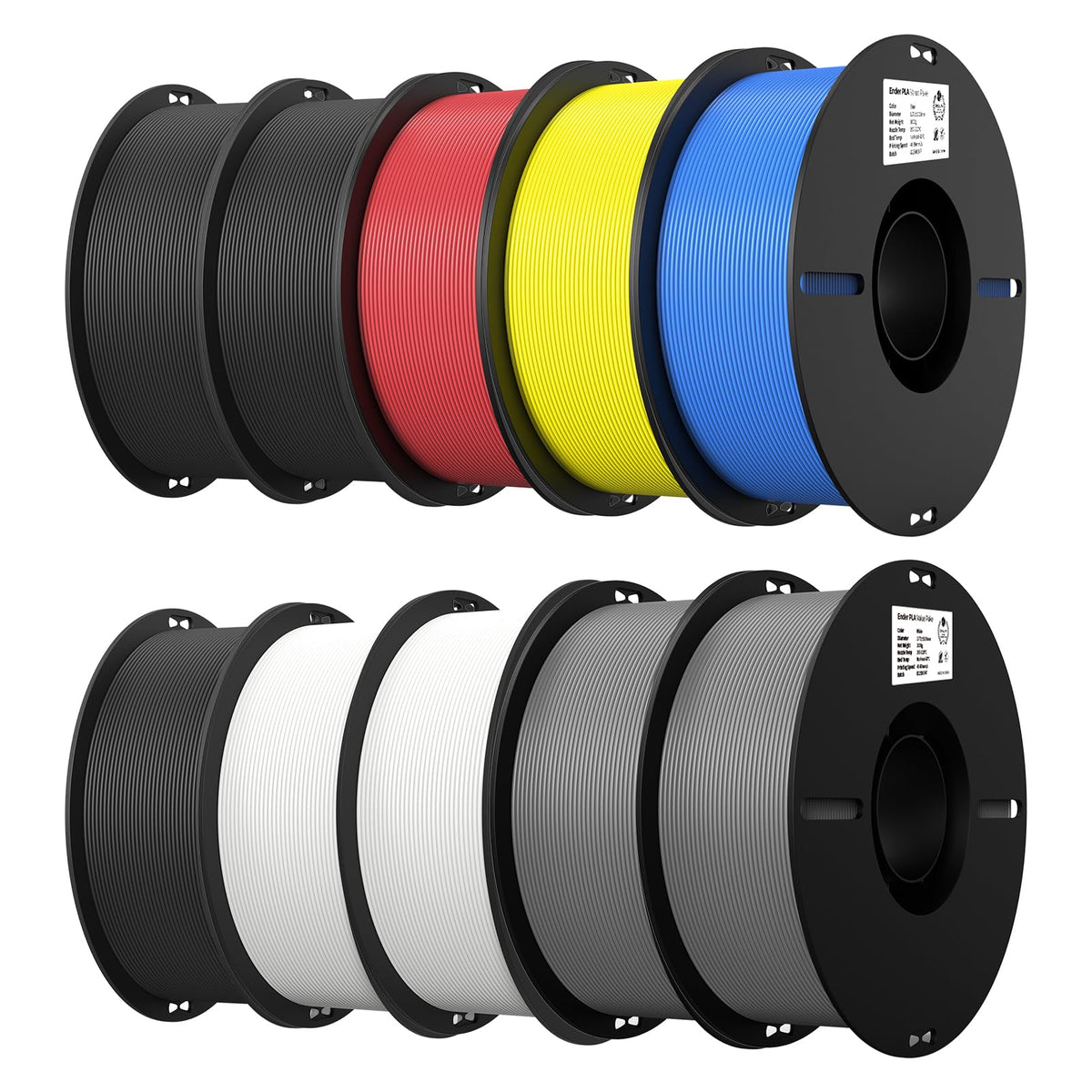 Creality PLA 3D Printer Filament, Multicolor, 12-Pack, 12KG Total