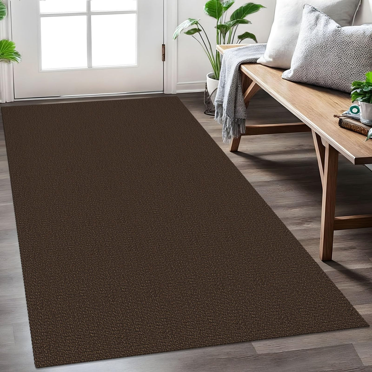 EARTHALL Washable Area Rug, Non Slip Living Room Rug, 5x7 Ft, Sand/Beige