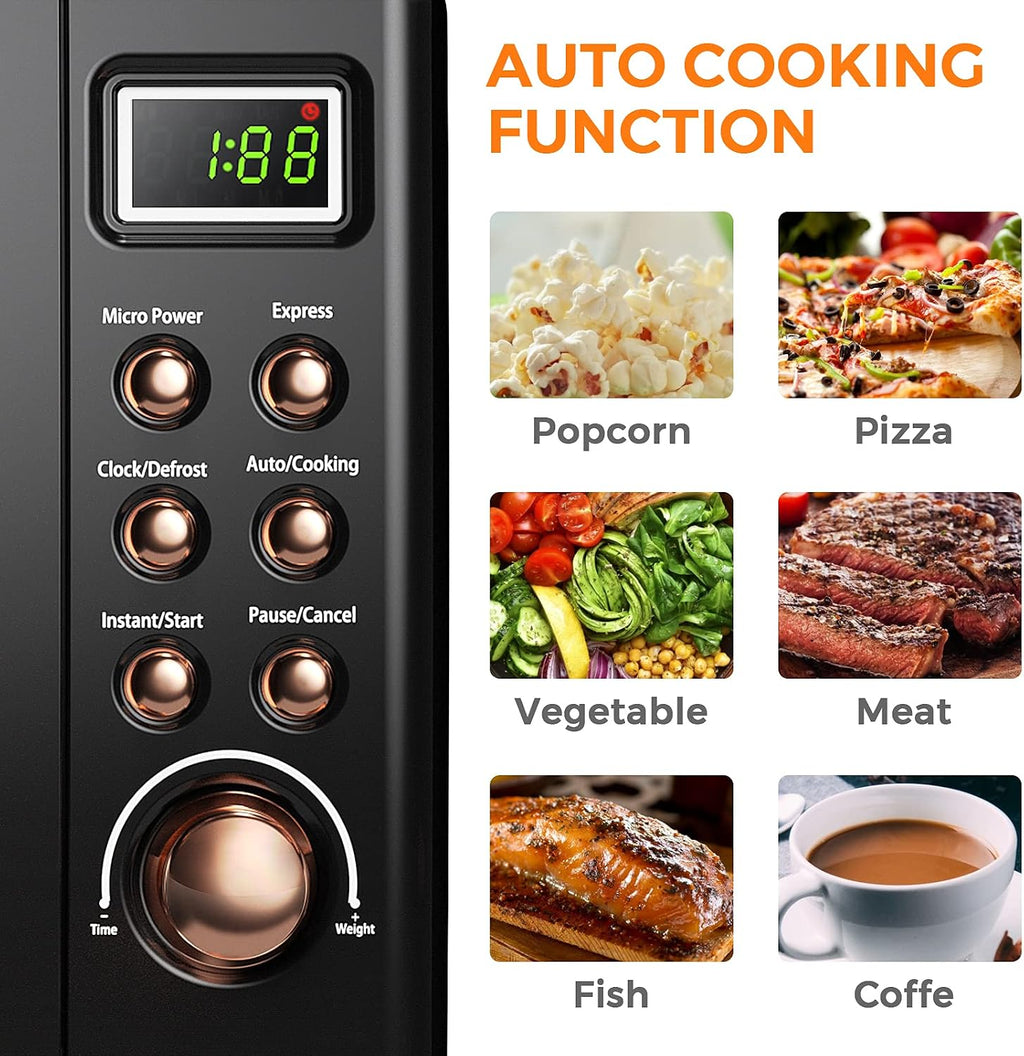 0.7Cu.ft Mini Microwave Countertop w/ 5 Micro Power, 700W
