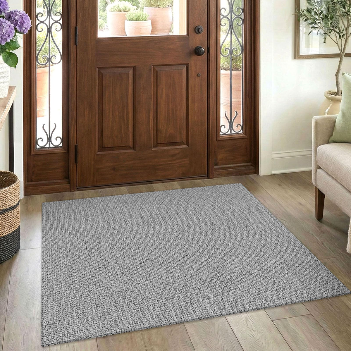 EARTHALL Washable Area Rug, Non Slip Living Room Rug, 5x7 Ft, Sand/Beige