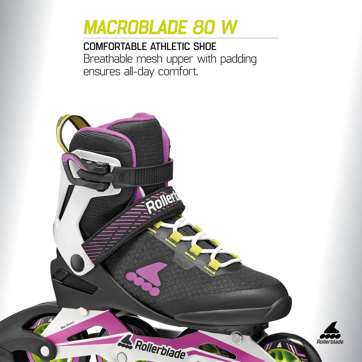 Rollerblade Macroblade 80 Women's Adult Fitness Inline Skate, Performance Inline Skates