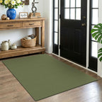 EARTHALL Woven Area Rugs 6x9 Ft Washable Living Room Rugs Non Slip Rubber Backed Dining Room Rug Braided Bedroom Rugs Indoor Floor Carpet for Living Room, Bedroom, Dining Room, Beige/Ivory