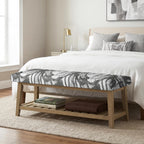Zihanhome Entryway Shoe Bench, End of Bed Bench,Upholstered Bench(Beige)