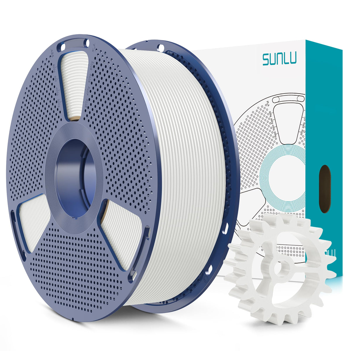 SUNLU PLA+2.0 3D Printer Filament, Multicolor, 10-Pack (10KG)
