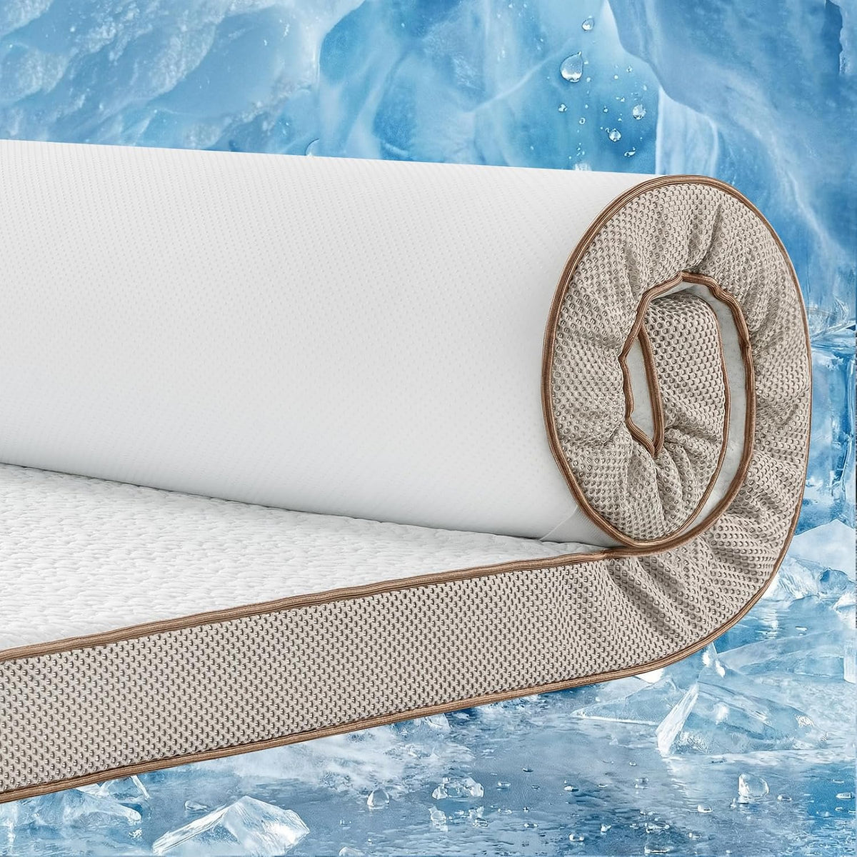 BedStory Cooling Mattress Topper Queen Size, 3 Inch Gel Infused Memory Foam Topper with Cool-to-Touch Removable Cover, Pressure Relief & Deep Refresh Sleep, CertiPUR-US Certified
