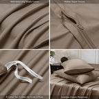 MooMee Queen Duvet Cover Set 100% Extra Long Staple Cotton Cooling Bedding