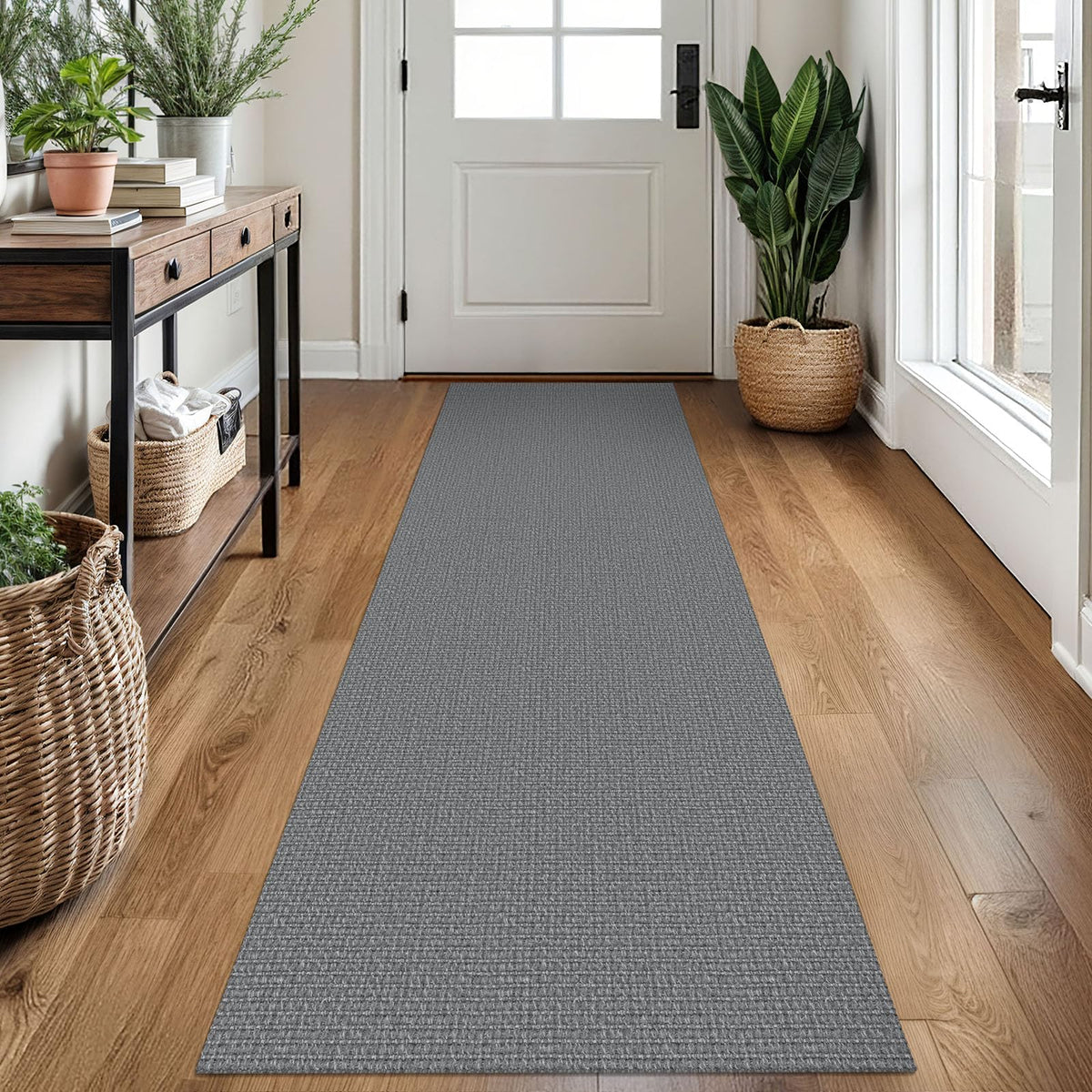 EARTHALL Washable Area Rug, Non Slip Living Room Rug, 5x7 Ft, Sand/Beige