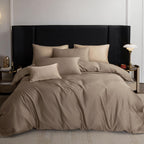 MooMee Queen Duvet Cover Set 100% Extra Long Staple Cotton Cooling Bedding