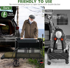 TIMBER RIDGE 400L Folding Double Decker Wagon with Brakes, 54" Extra Long