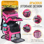 Goture Fishing Backpack with 4 Tackle Boxes,55L Tackle Backpack with Cooler