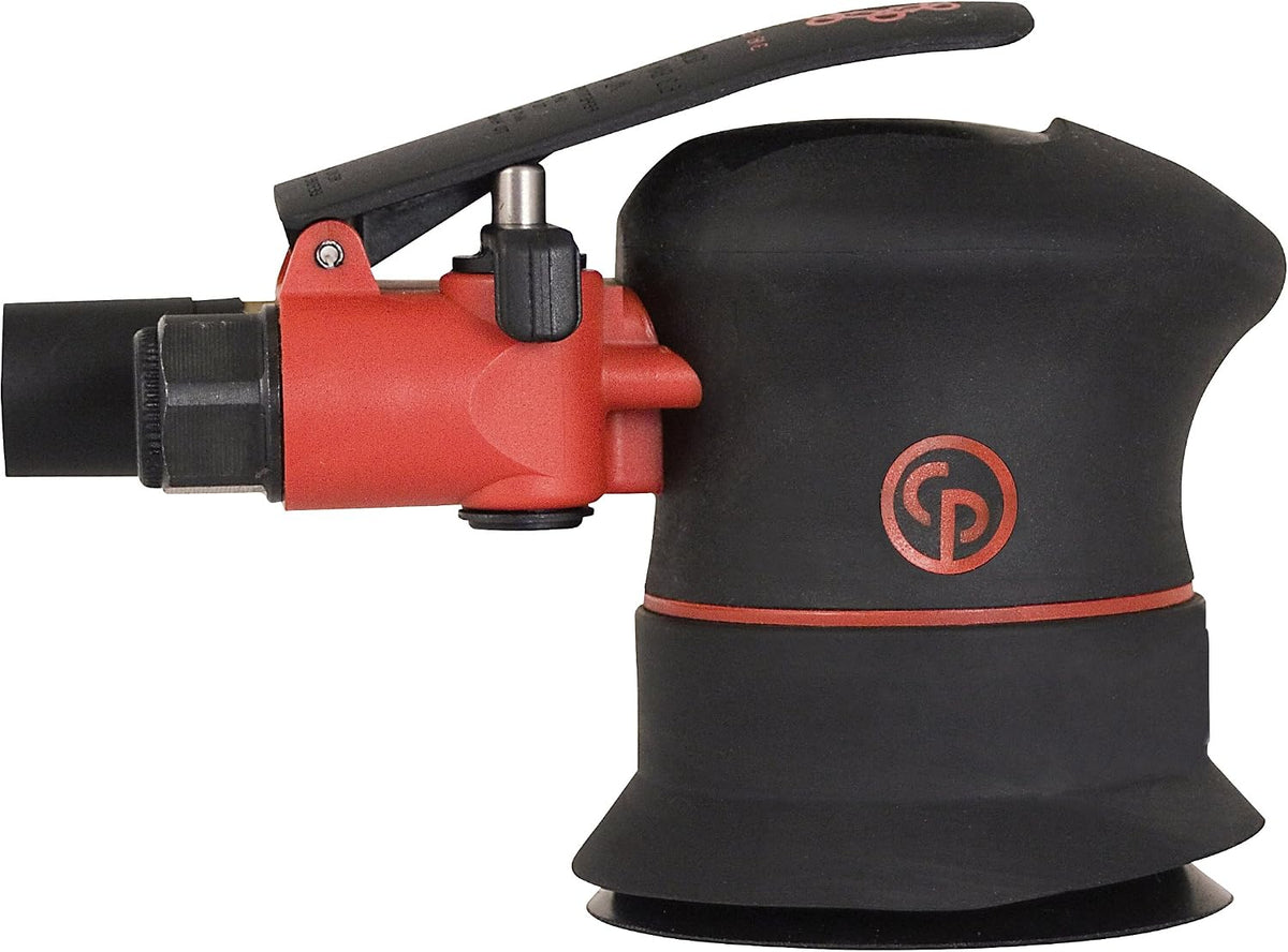 Chicago Pneumatic CP7255CVE - Air Random Orbital Sander Tool, Home Improvement, Woodworking Tools, Polisher, Sanding Tool, Hook & Loop, Central Vacuum, 6 Inch (150 mm), 0.28 HP / 210 W - 12000 RPM