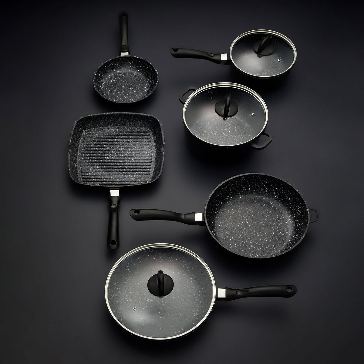 Cuisine::pro Stone Cookware Set, Non-Stick, Toxin-Free, 9 Piece