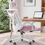 CYKOV Ergonomic Office Chair with Footrest, Reclining Mesh Back, 350 Lbs