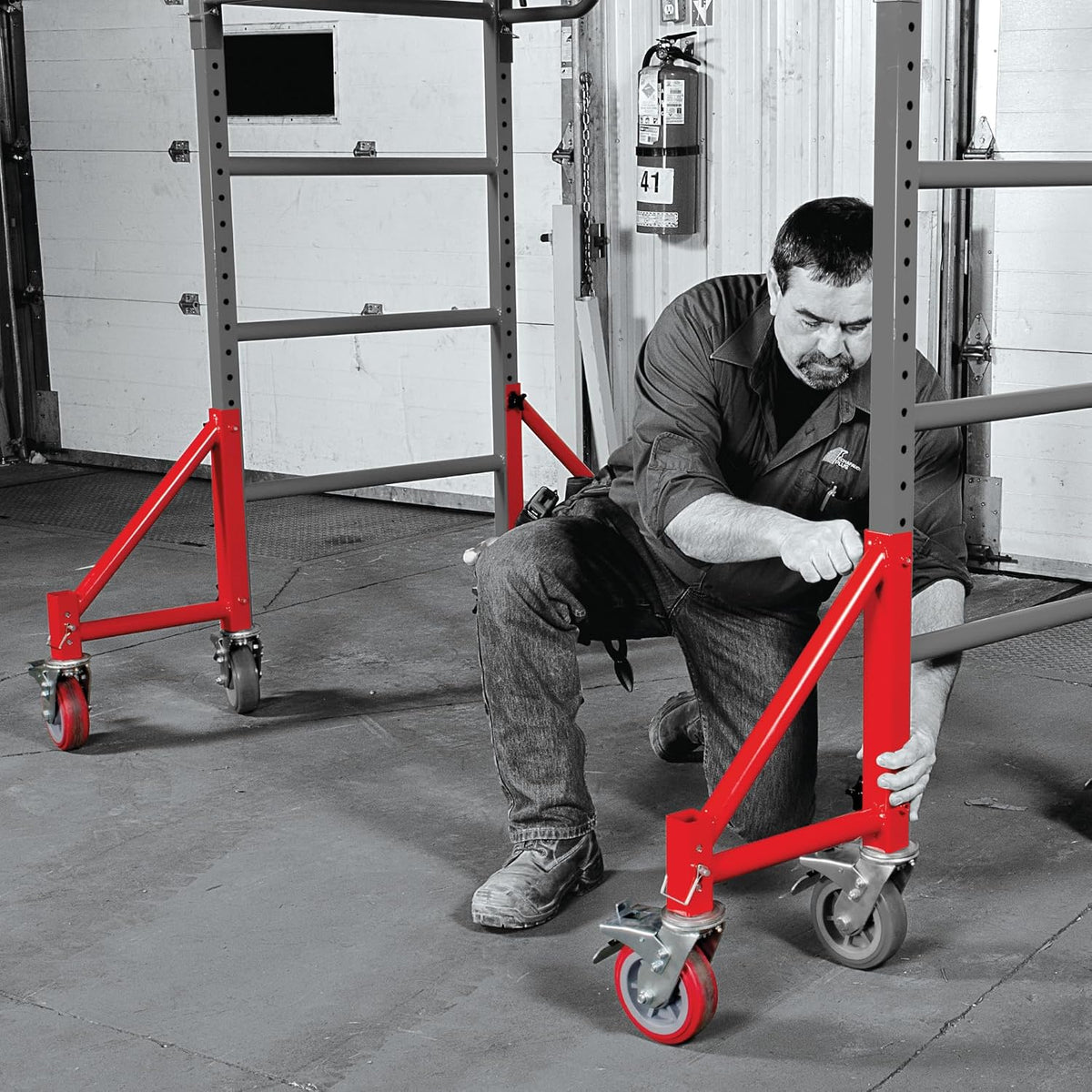 Metaltech BuildMan Outriggers with Casters, Model Number I-BMS04 - Set of 4, fits BuildMan Model I-IBMSS Drywall Baker Scaffolding