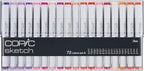 Copic Sketch, Ultra-blendable Alcohol Markers, 72pc Set A
