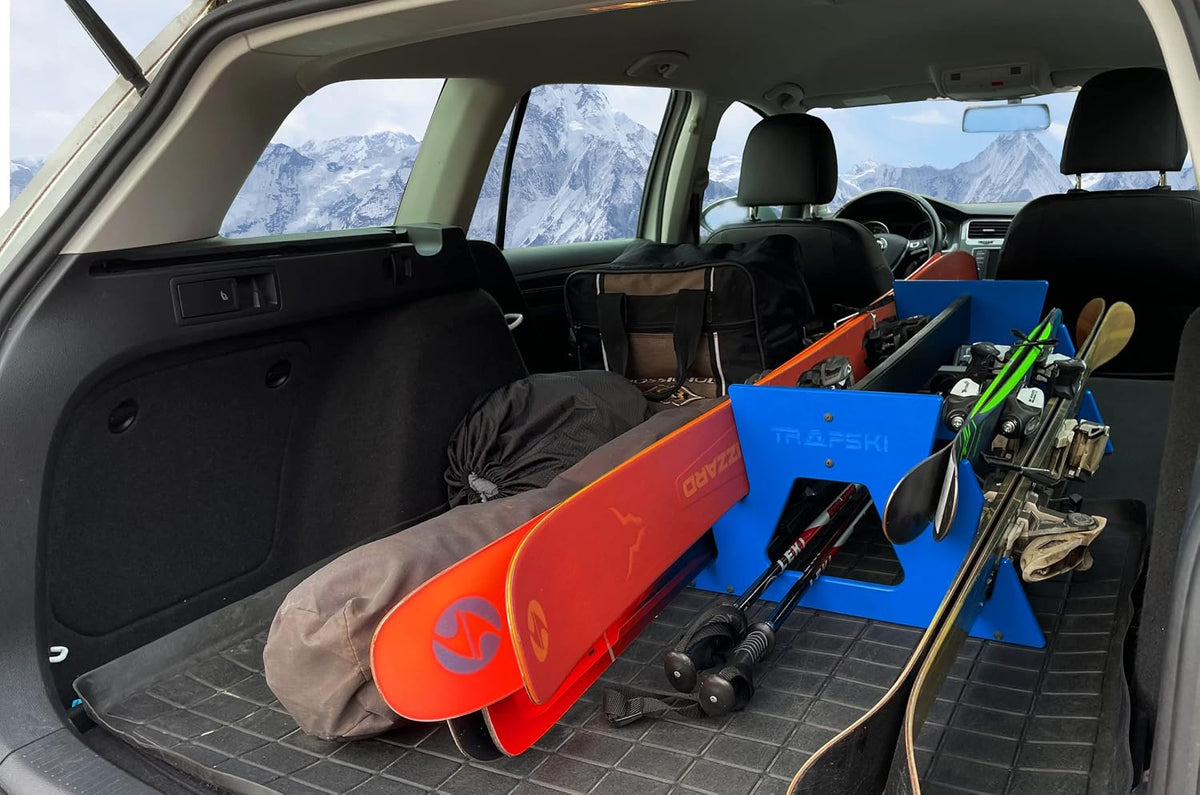 TRAPSKI All Mountain/Race/XC Ski and Snowboard Mobile Rack | Marine Grade HDPE Plastic | Made in The USA