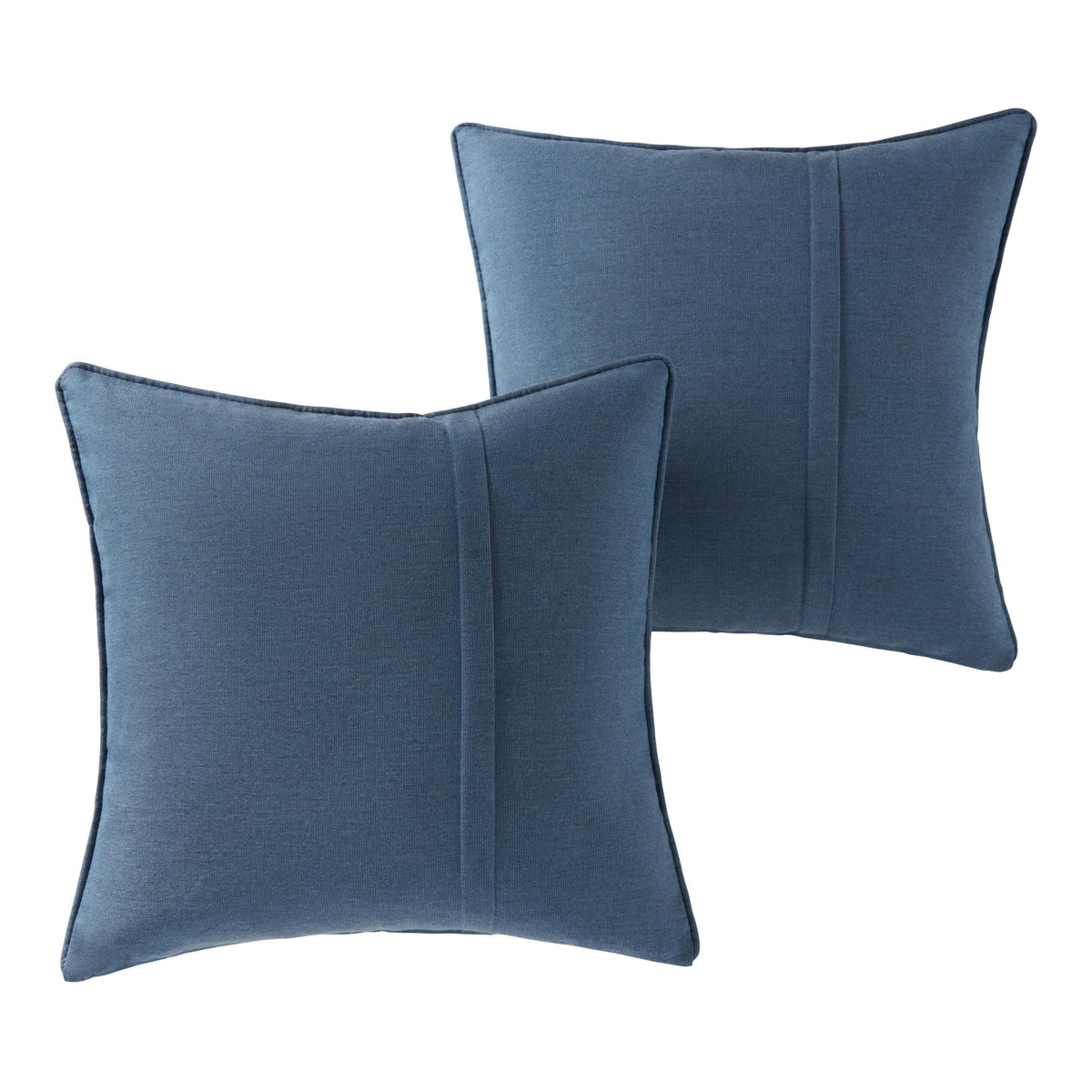 Sunbrella Outdoor Throw Pillows 20x20 Set of 2 – Corded Patio Accent Pillows with Pleated Design & Removable Zipper Covers – Weather & Fade Resistant Pillows for Patio Furniture, Cast Ash