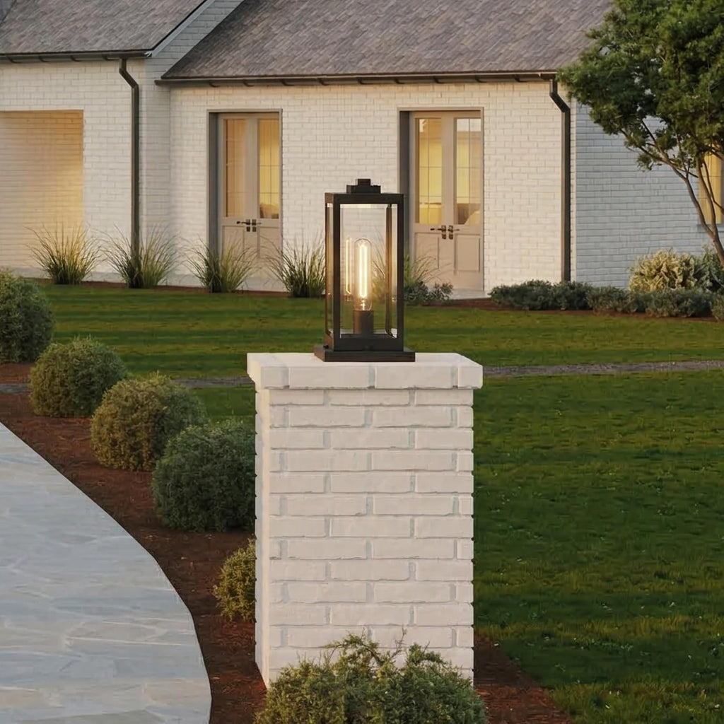 Quoizel Westover 16" Outdoor Pier Mount Light, Earth Black