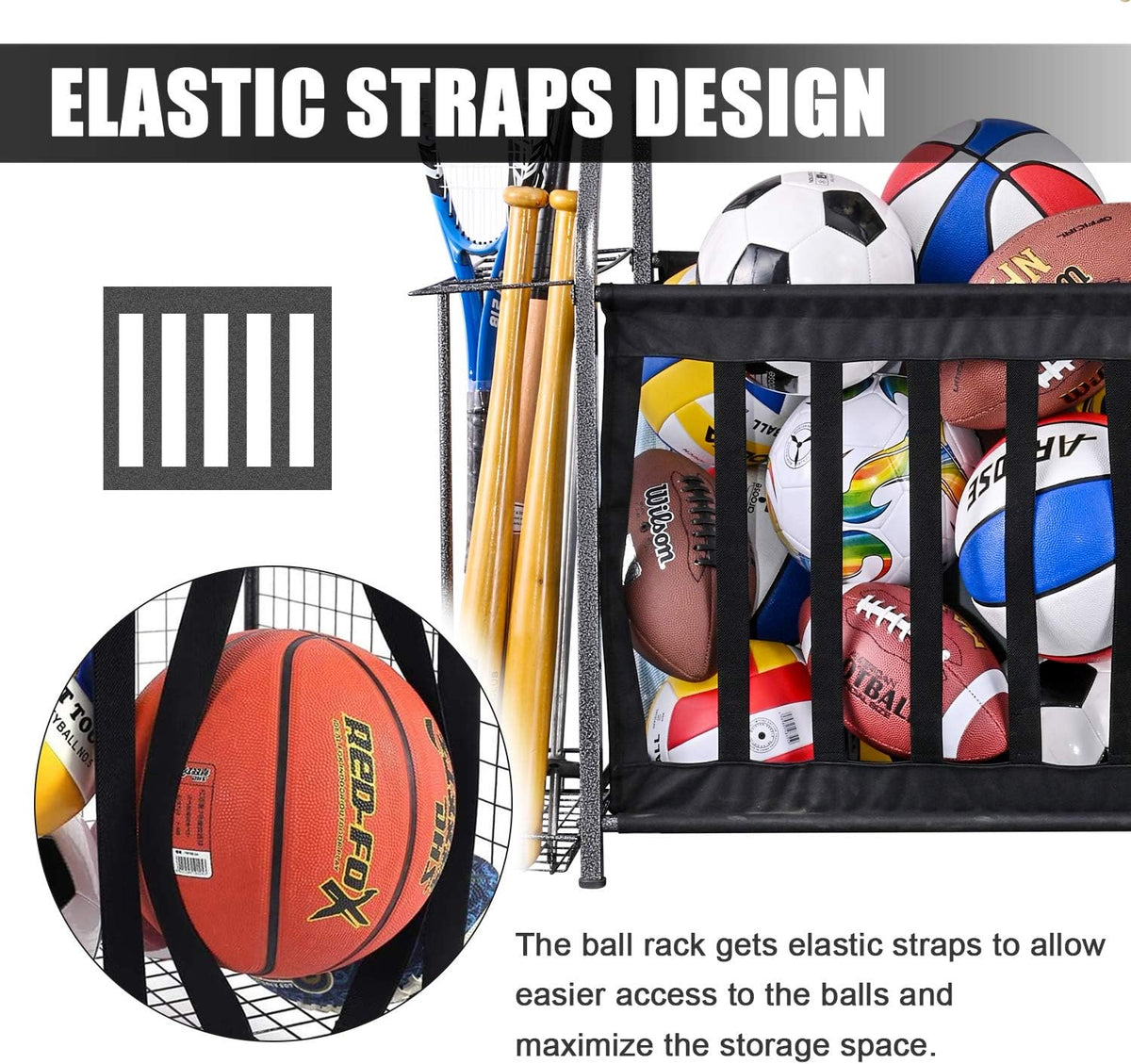 Mythinglogic Sports Equipment Organizer for Garage with Golf Bag Storage