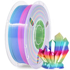 RAMBERY Silk Rainbow PLA 3D Printer Filament Bundle, 10 Colors Total 10kg, 1.75mm Multicolor Gradient 3D Printing Filament for Most FDM 3D Printers, 1KG Spool (2.2lbs) x 10 PCS