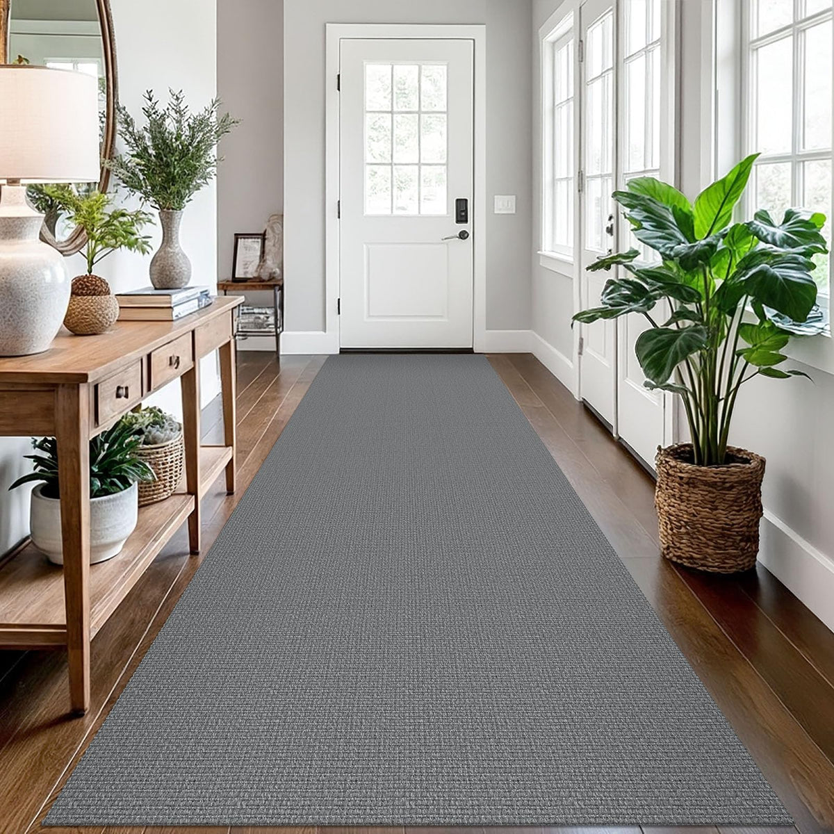 EARTHALL Washable Area Rug, Non Slip Living Room Rug, 5x7 Ft, Sand/Beige