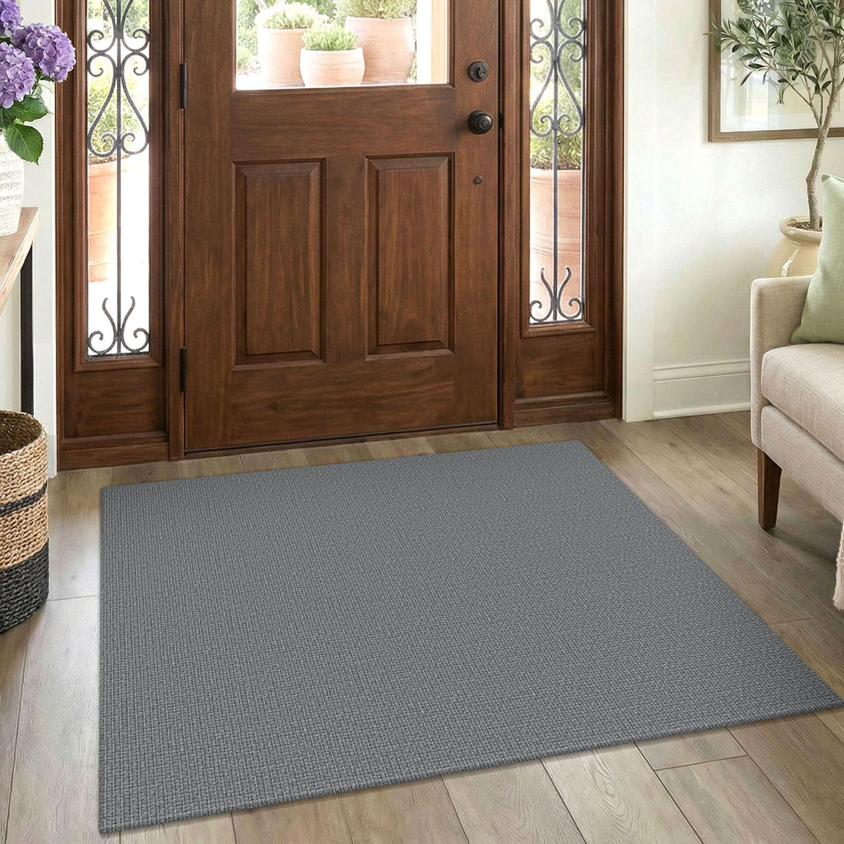 EARTHALL Washable Area Rug, Non Slip Living Room Rug, 5x7 Ft, Sand/Beige