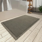 Upgraded Waffle Bath Mat Set of 2 Absorbent Bathroom Mat 18"x30" + 24"x48"