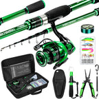 Ghosthorn Telescopic Fishing Rod and Reel Combo,Spinning Travel Kit